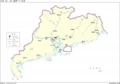 中国分省地图―广东省地图无邻区