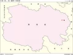 中国分省地图―青海省地图有邻区
