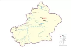 中国分省地图―新疆维吾尔自治区