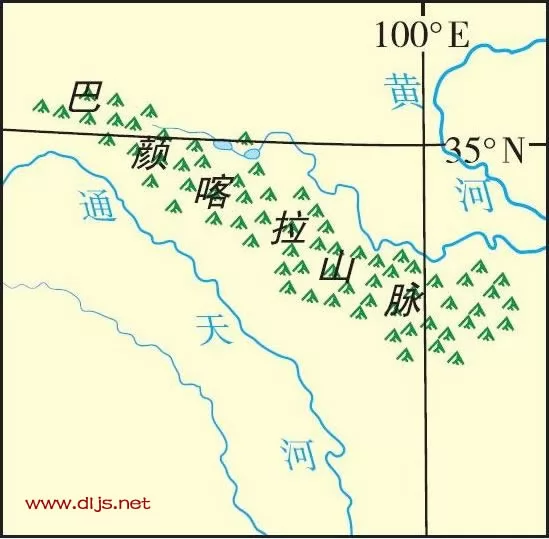 中国地形-巴颜喀拉山脉