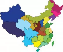 中国政区地图线描版