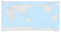 世界空白地图-带海洋