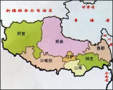 西藏地图简图