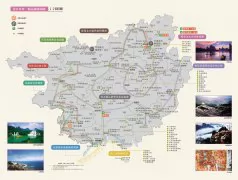 广西景区分布、精品旅游线路分布图