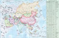 亚洲地图中文版高清