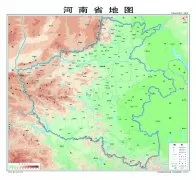 河南省标准地图（地势版）