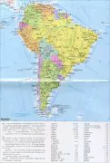 南美洲高清版地图