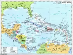 加勒比海地图高清中文版