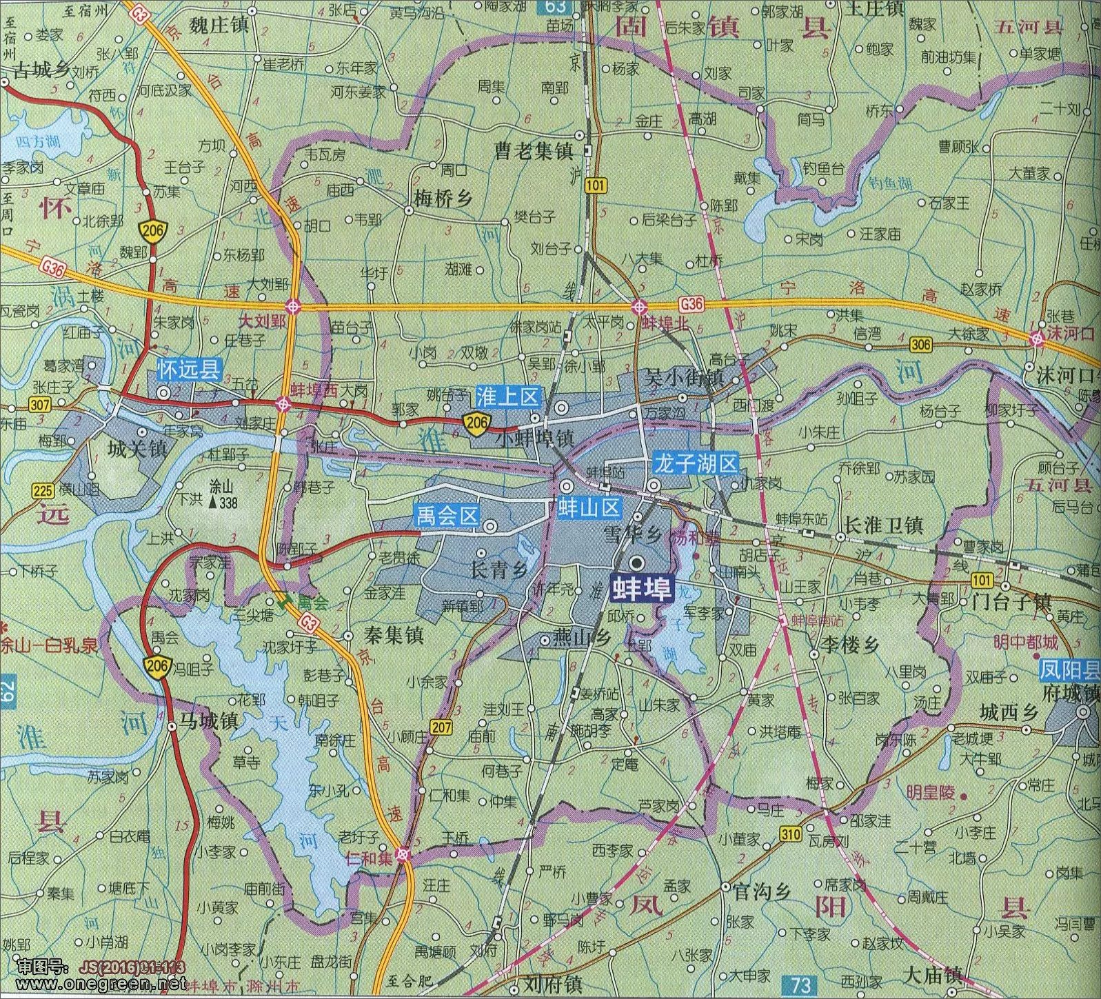 安徽蚌埠地图