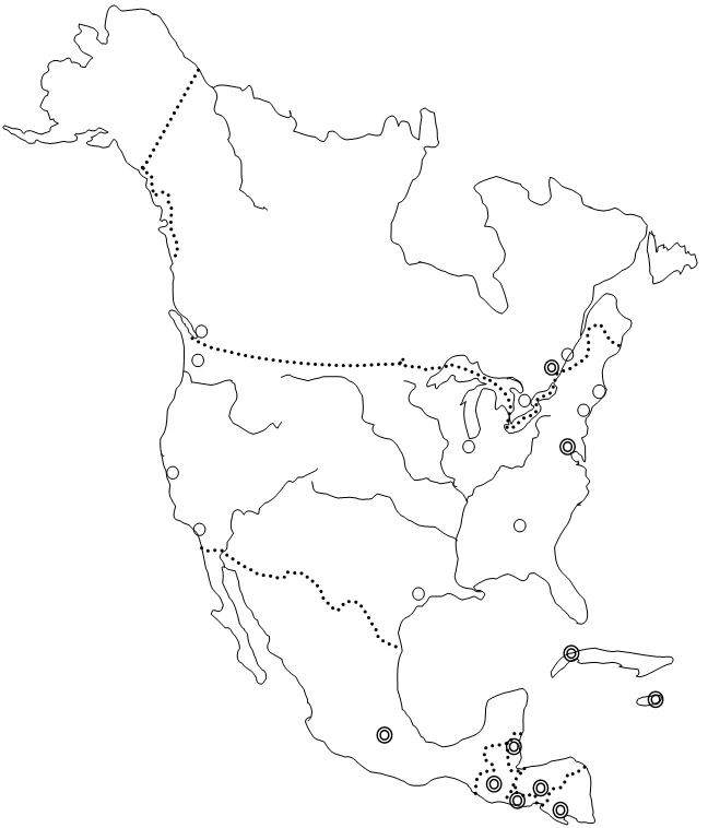 北美洲地图简图