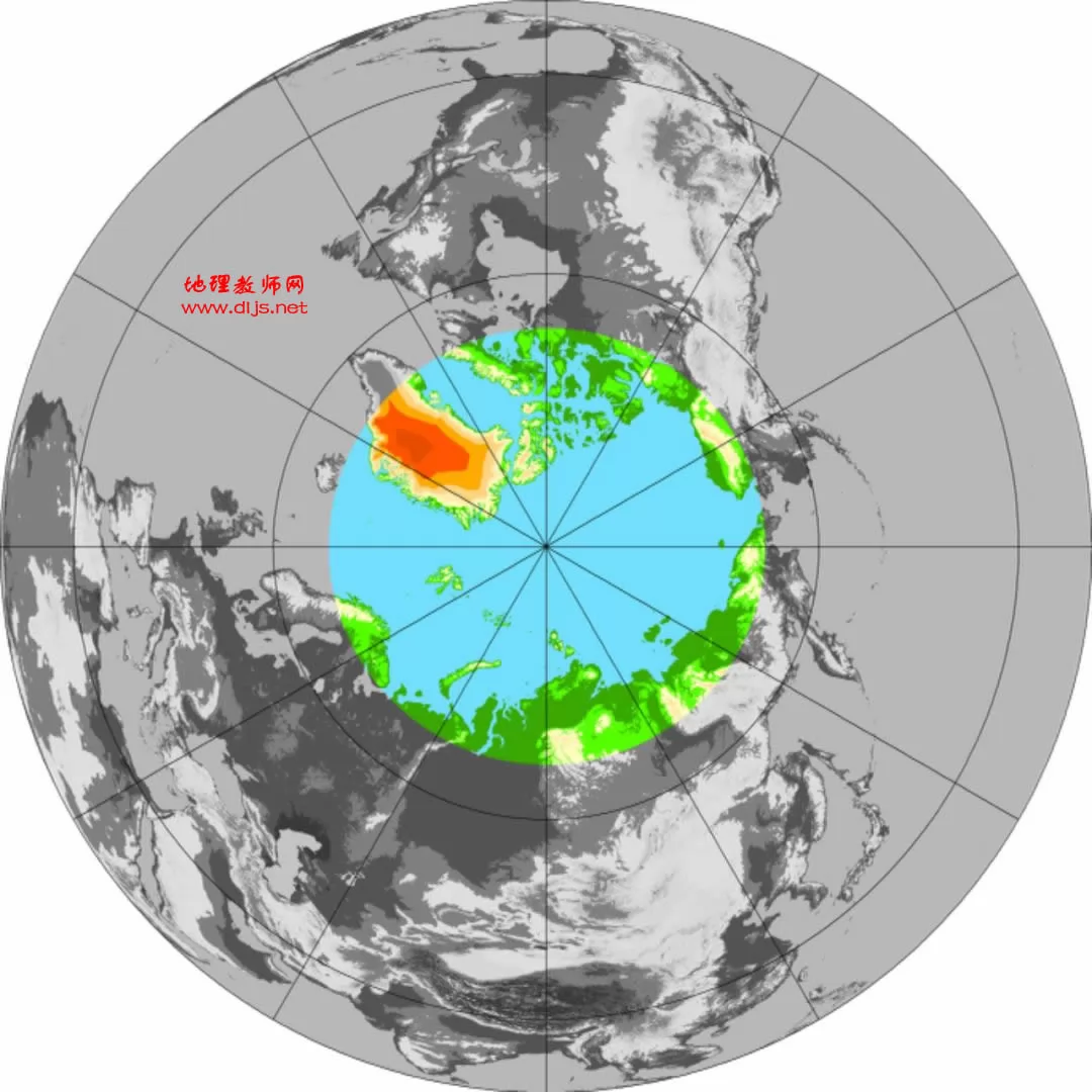 北冰洋在地球上的位置