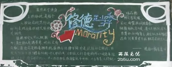 学会做人主题黑板报