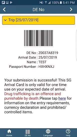 新加坡电子入境卡中文版(SG Arrival Card) v1.2.12 安卓版 0