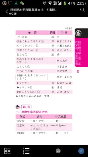 日语基础文法与句型app