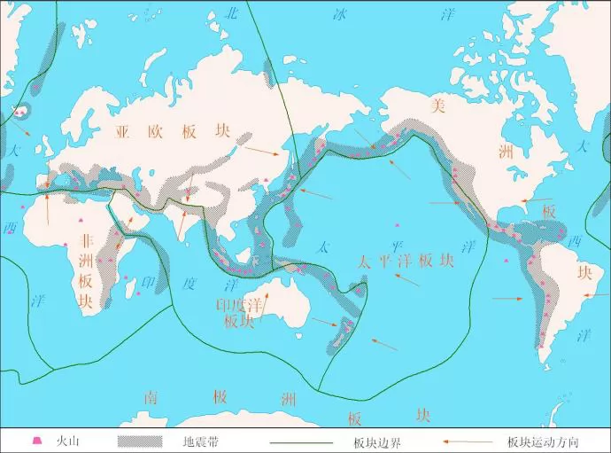 六大板块分界线图片