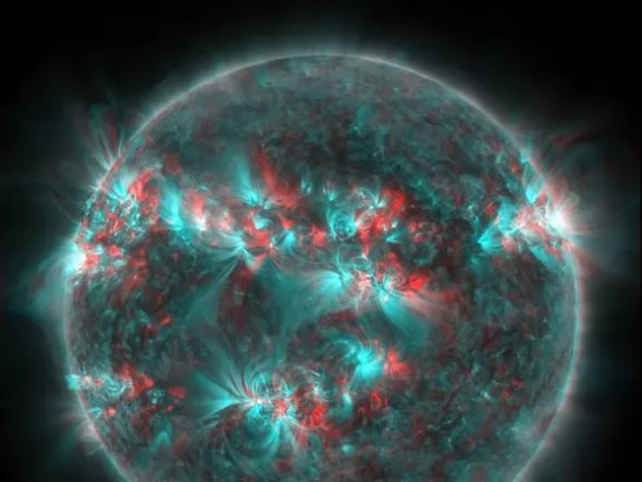 太阳耀斑3D图像 太阳耀斑3D图像