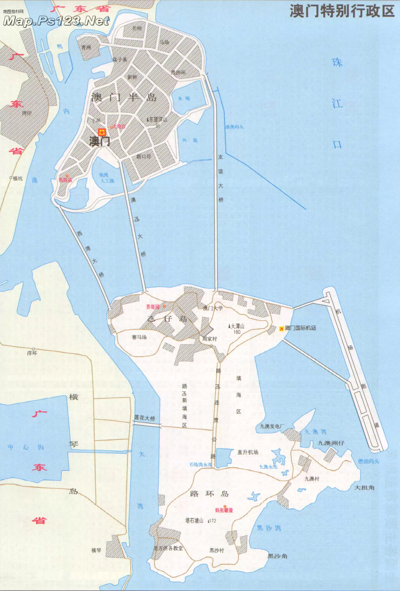 澳门半岛地图 - 中国地图全图 - 地理教师网