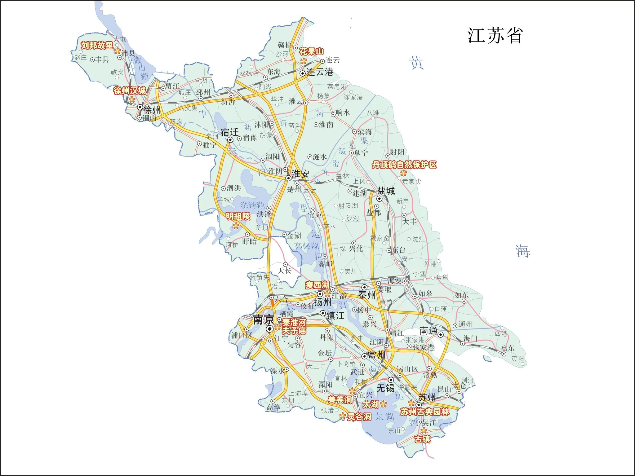 江苏省政区地图_江苏地图库