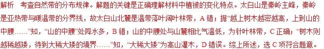 2018年高考地理热点题型和提分秘籍专题17自然地理环境的差异性【解析】 2018年高考地理热点题型和提分秘籍专题17自然地理环境的差异性【解析】