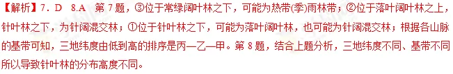 2018年高考地理热点题型和提分秘籍专题17自然地理环境的差异性【解析】 2018年高考地理热点题型和提分秘籍专题17自然地理环境的差异性【解析】