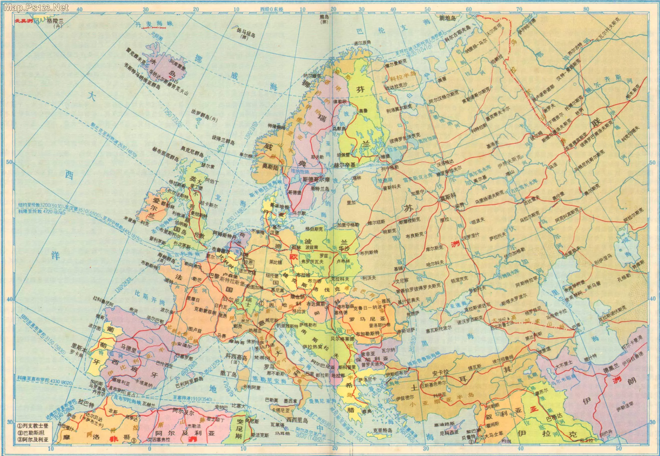 欧洲在地球上的位置图_世界地图_初高中地理网