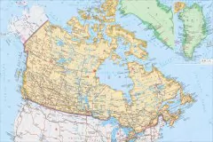 加拿大地图中文版高清全图
