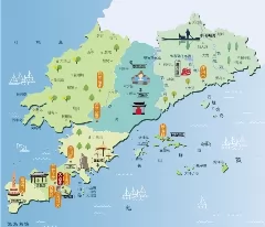 辽宁省大连市旅游地图