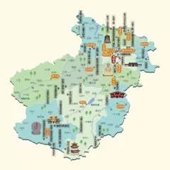  河南省洛阳市旅游地图 