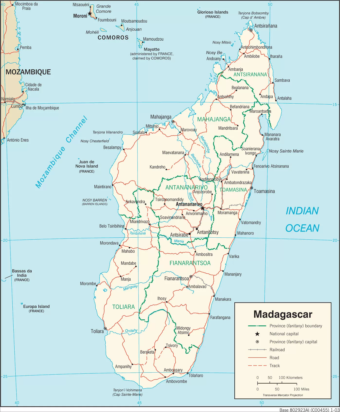 马达加斯加地图高清图片