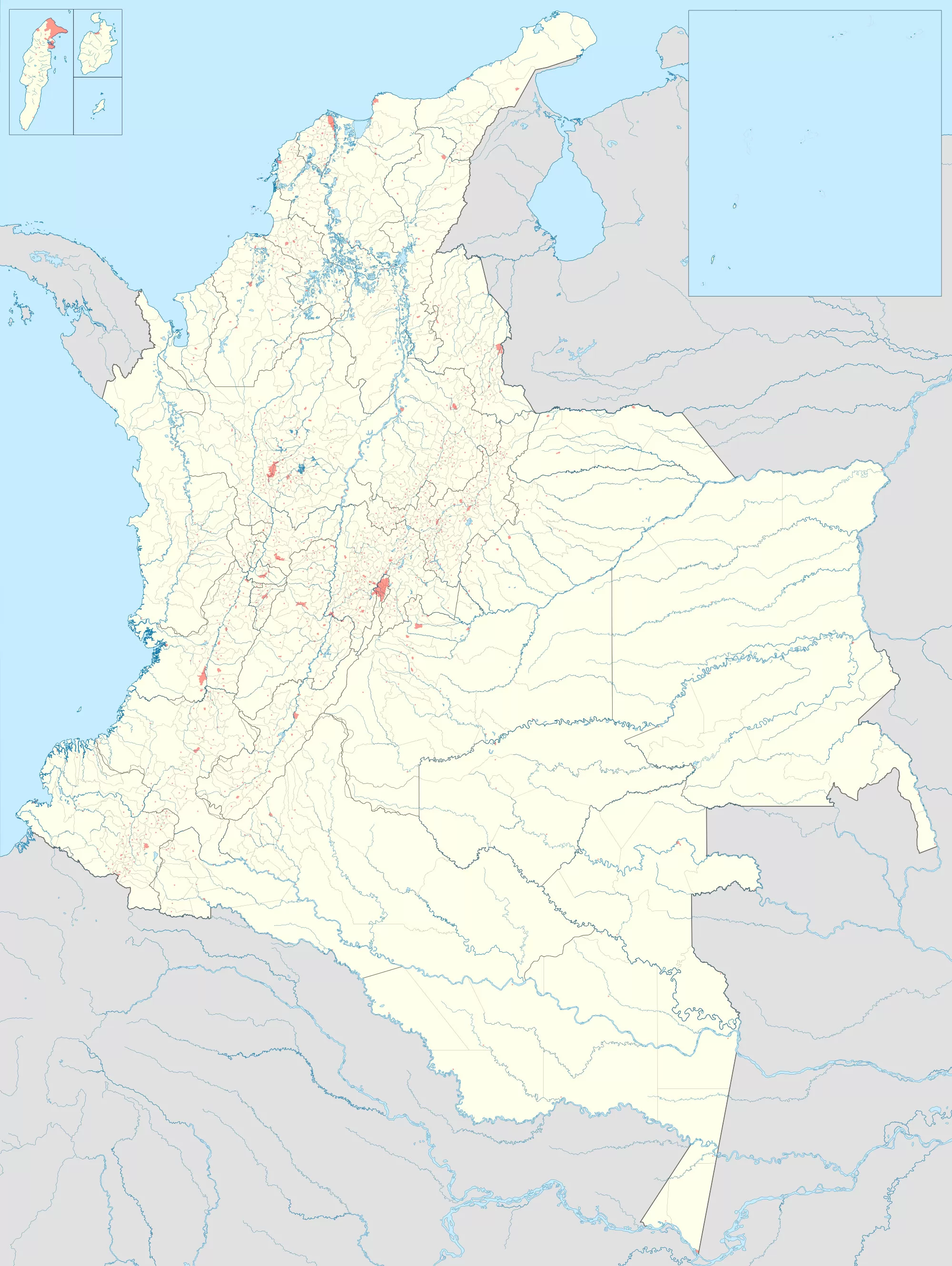哥伦比亚地图 库存照片. 图片 包括有 国家（地区）, 城市, 大陆, 映射, 哥伦比亚, 旅行, 国界的 - 173520996