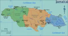  牙买加交通地图 