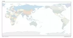 世界地图素描图