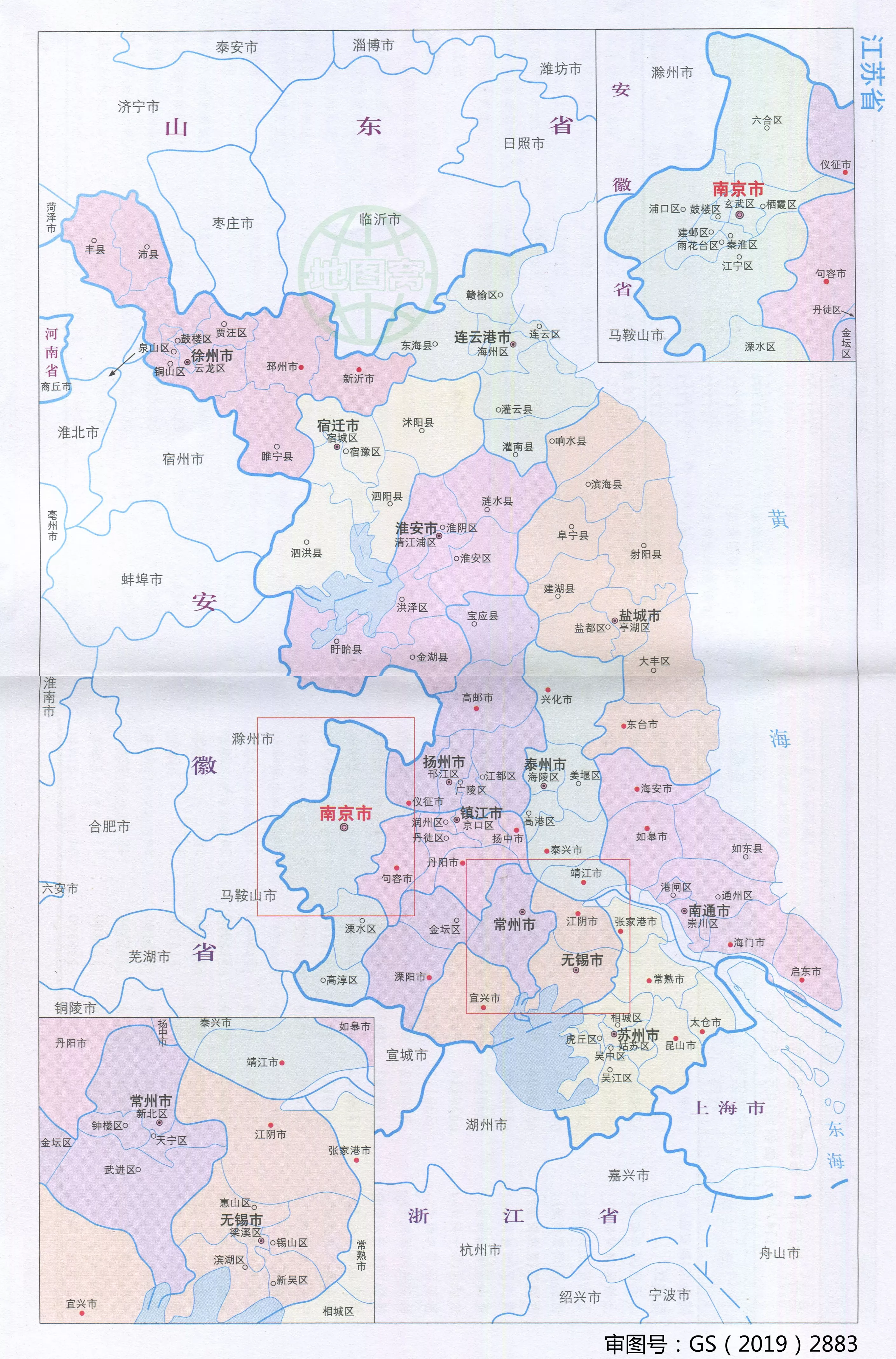 江苏省行政区划 - 苏南、苏中、苏北 【地图可视化】_哔哩哔哩_bilibili