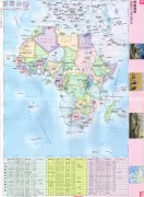 非洲旅游地图