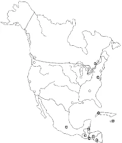  北美洲地图简图 