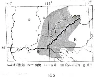 中国地理分区,高考地理试题